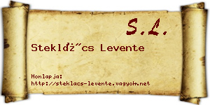 Steklács Levente névjegykártya